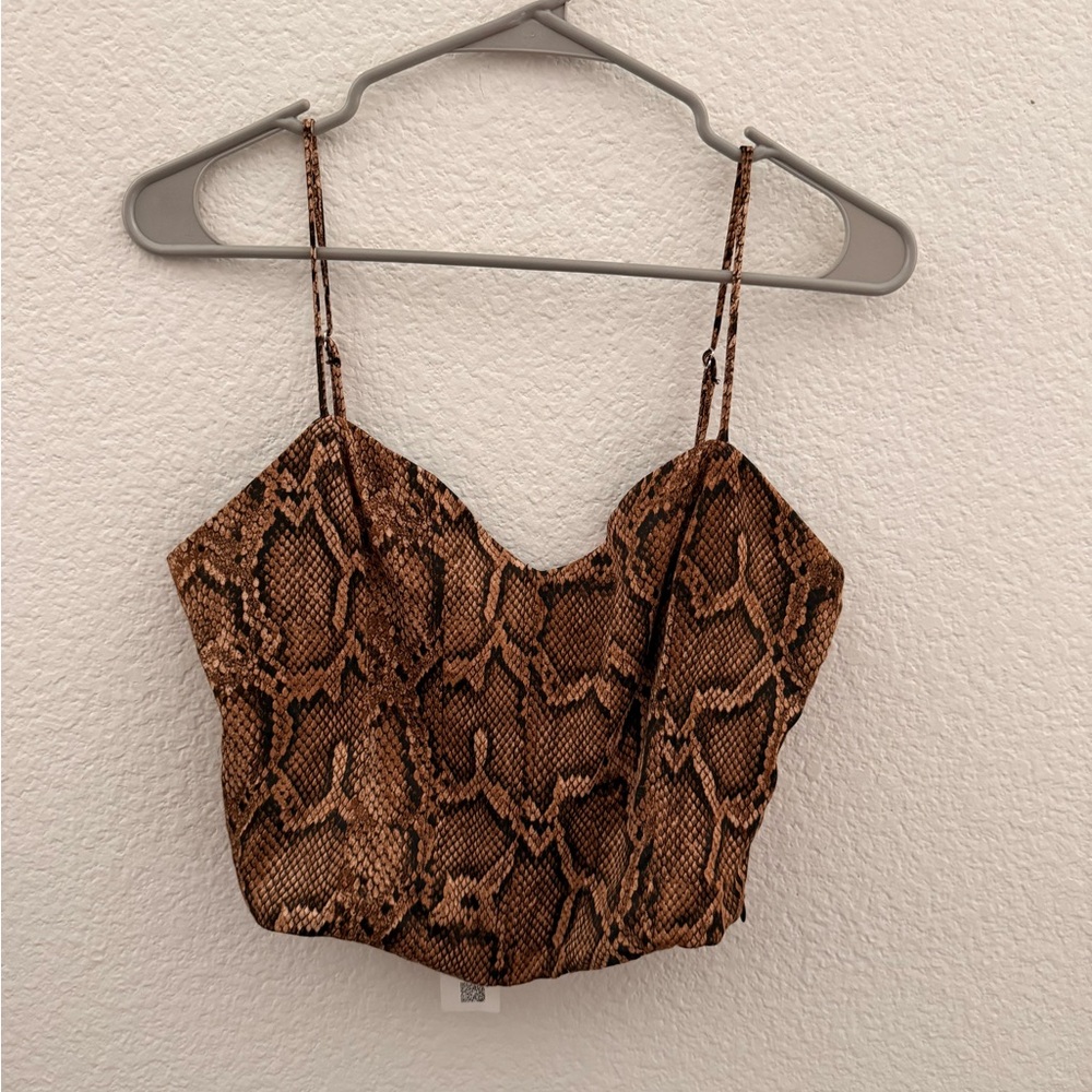 *HOST PICK* Zara Snake Print Crop Top
